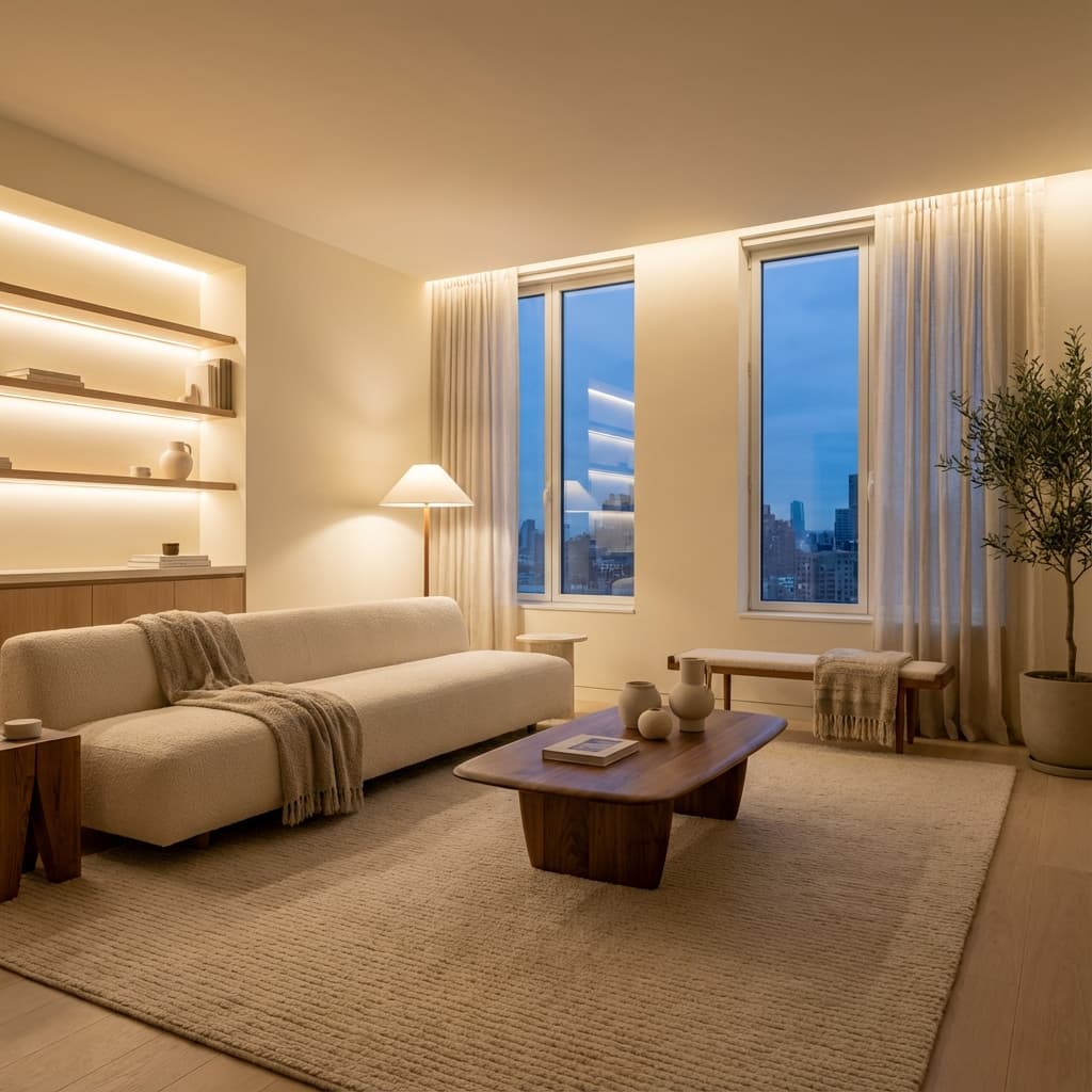 Modern minimalist living room